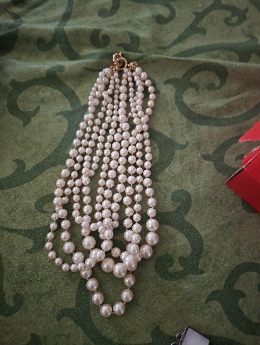 J. Crew Multi-Strand Pearl Necklace - White, Gold-tone